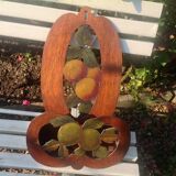 Letter holder range mail carved wooden decoration fruits