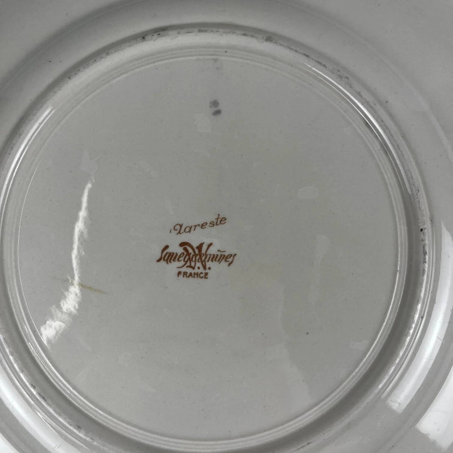 Round cake dish "Agreste" Sarreguemines, 20th century.