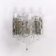 Crystal ice glass wall lamp design by J. T. Kalmar 1960