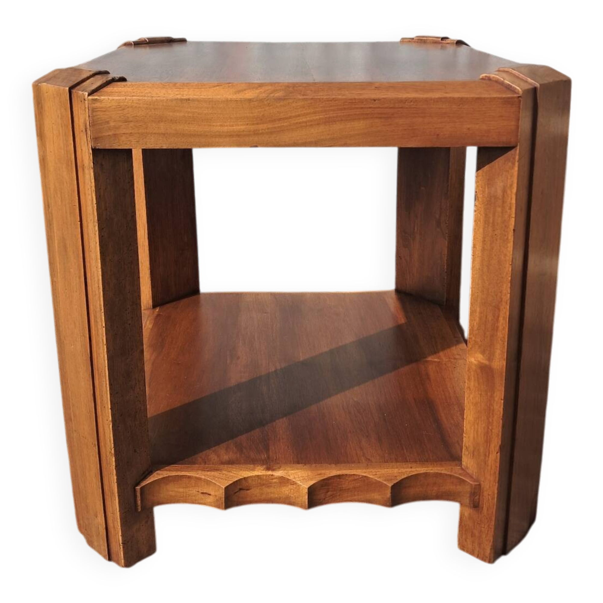 Art Deco coffee table in solid walnut