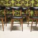 6 Vintage Unicorn Baumann Chairs 1960