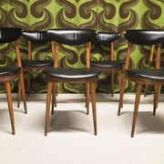 6 Vintage Unicorn Baumann Chairs 1960