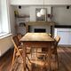 Solid wood farmhouse table