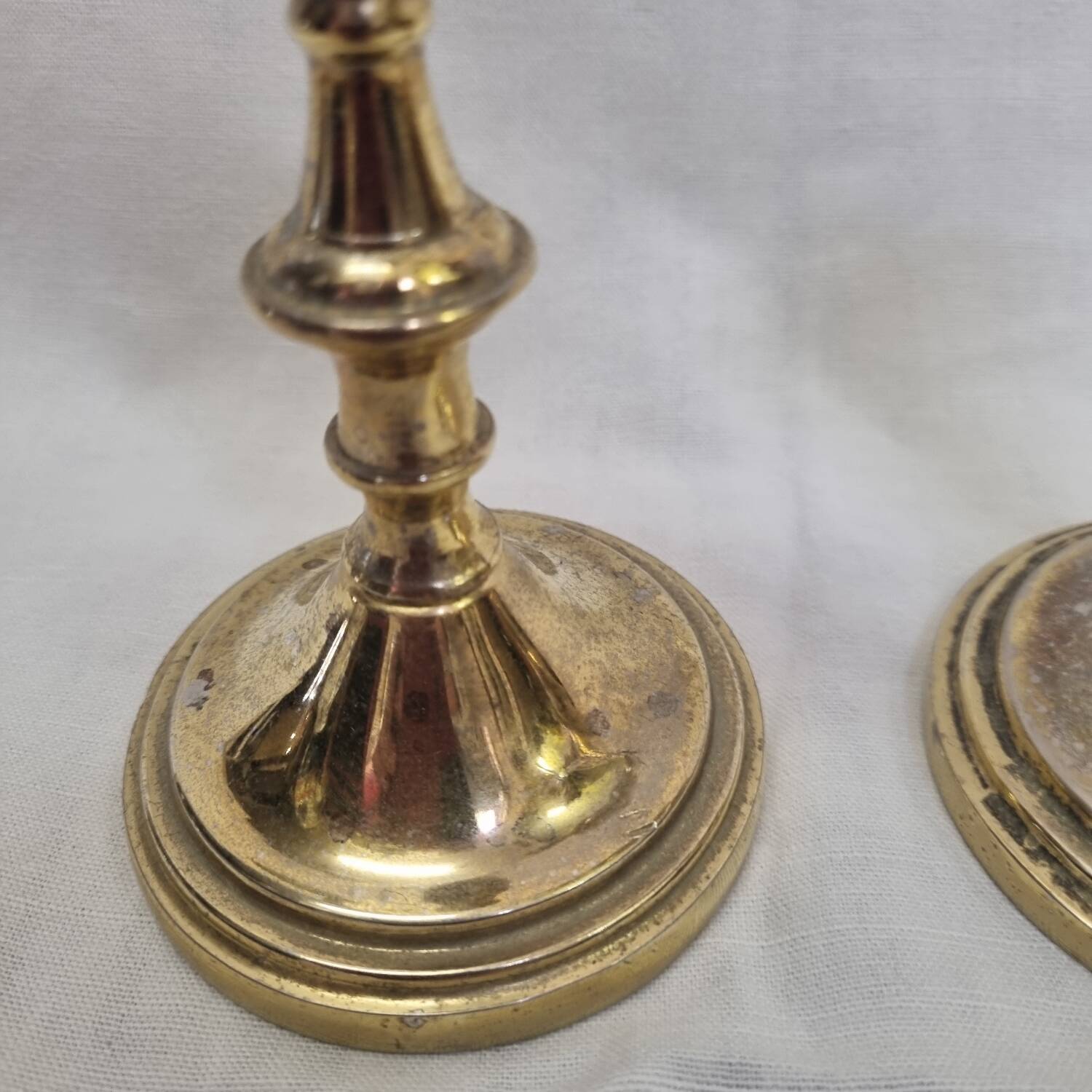 Pair of brass candlesticks