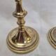 Paire de bougeoirs en laiton
