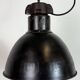 Industrial Bauhaus Black Enamel Pendant Light, 1930s