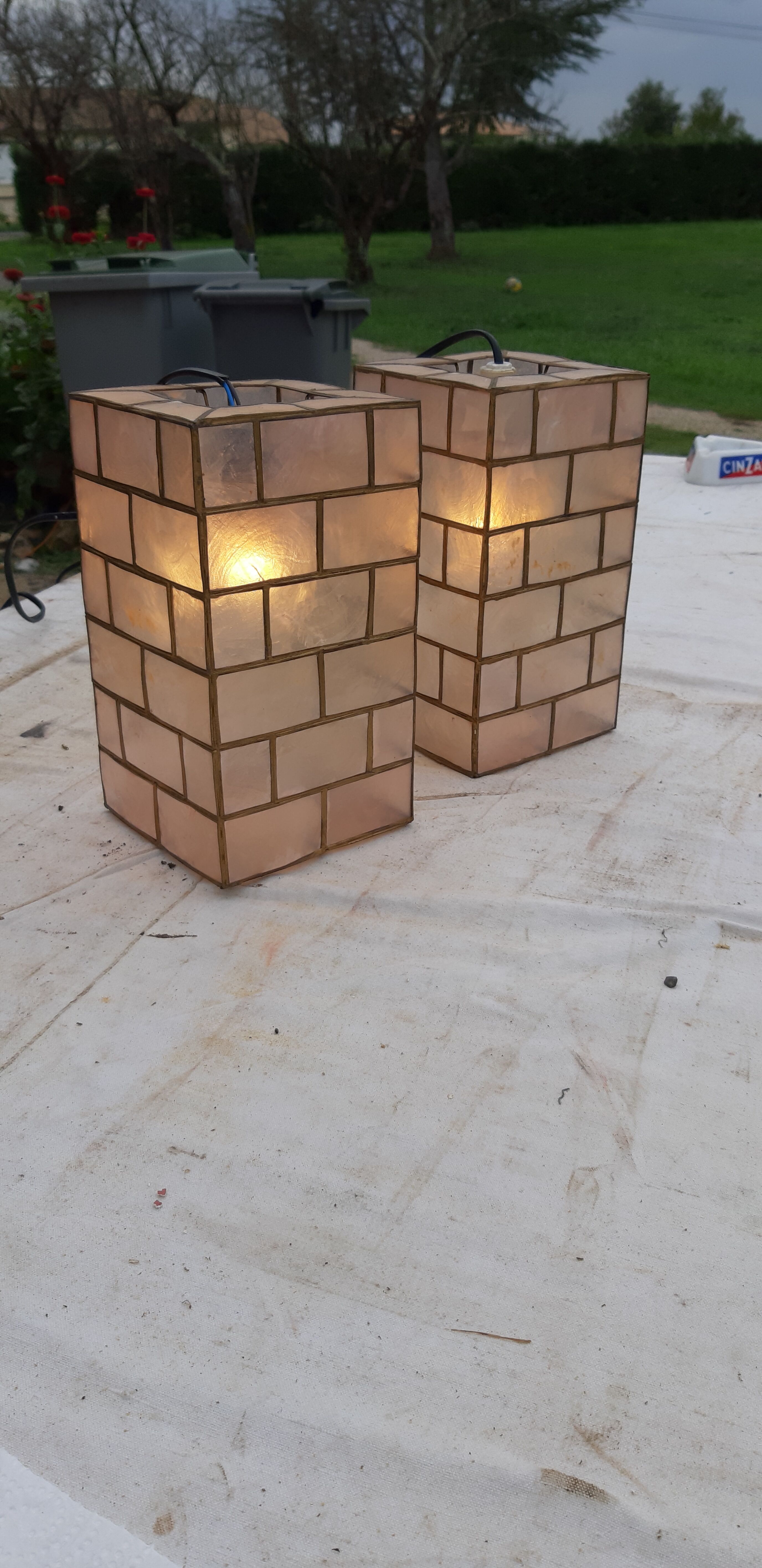 Pair of vintage pendant lights from the 1960s