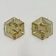 Set of 2 hexagonal wall lamps by Sothis, Italy 1980s