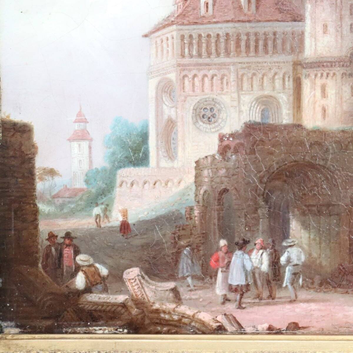 Worms Cathedral, Oil On Panel, 19th Century