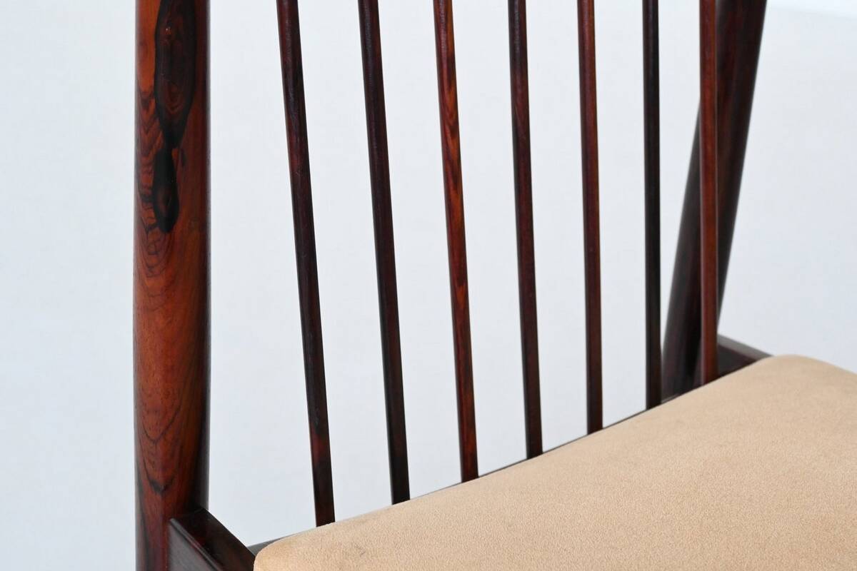 Helge Sibast set of six dining chairs in rosewood Denmark 1960