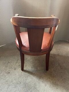 Vintage armchair art Deco - Hetre and leather