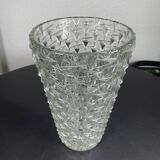 Large vase in worked green