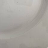 Set of large round white earthenware dishes from Creil and Montereau, 19th century