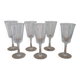 Cut glass wine glasses – Set of 6 – 1960s