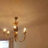 Pineapple chandelier from the 70'S in brass
