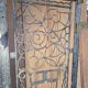 Art Deco coat rack wardrobe in wrought iron from the 1930s.