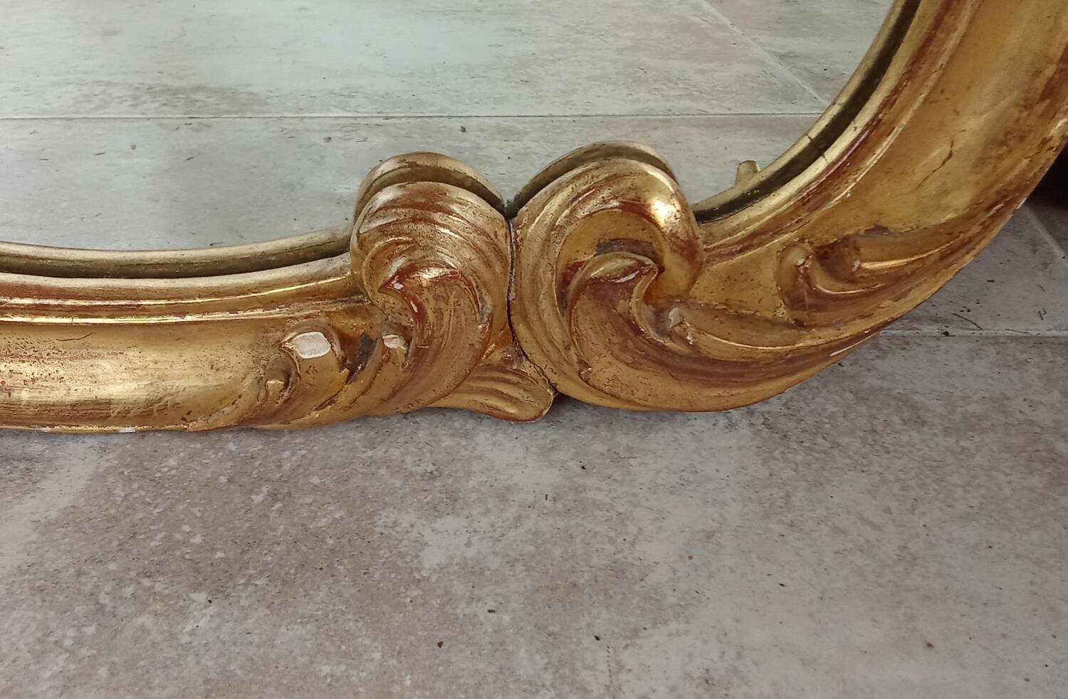 Antique Louis XV style trumeau mirror