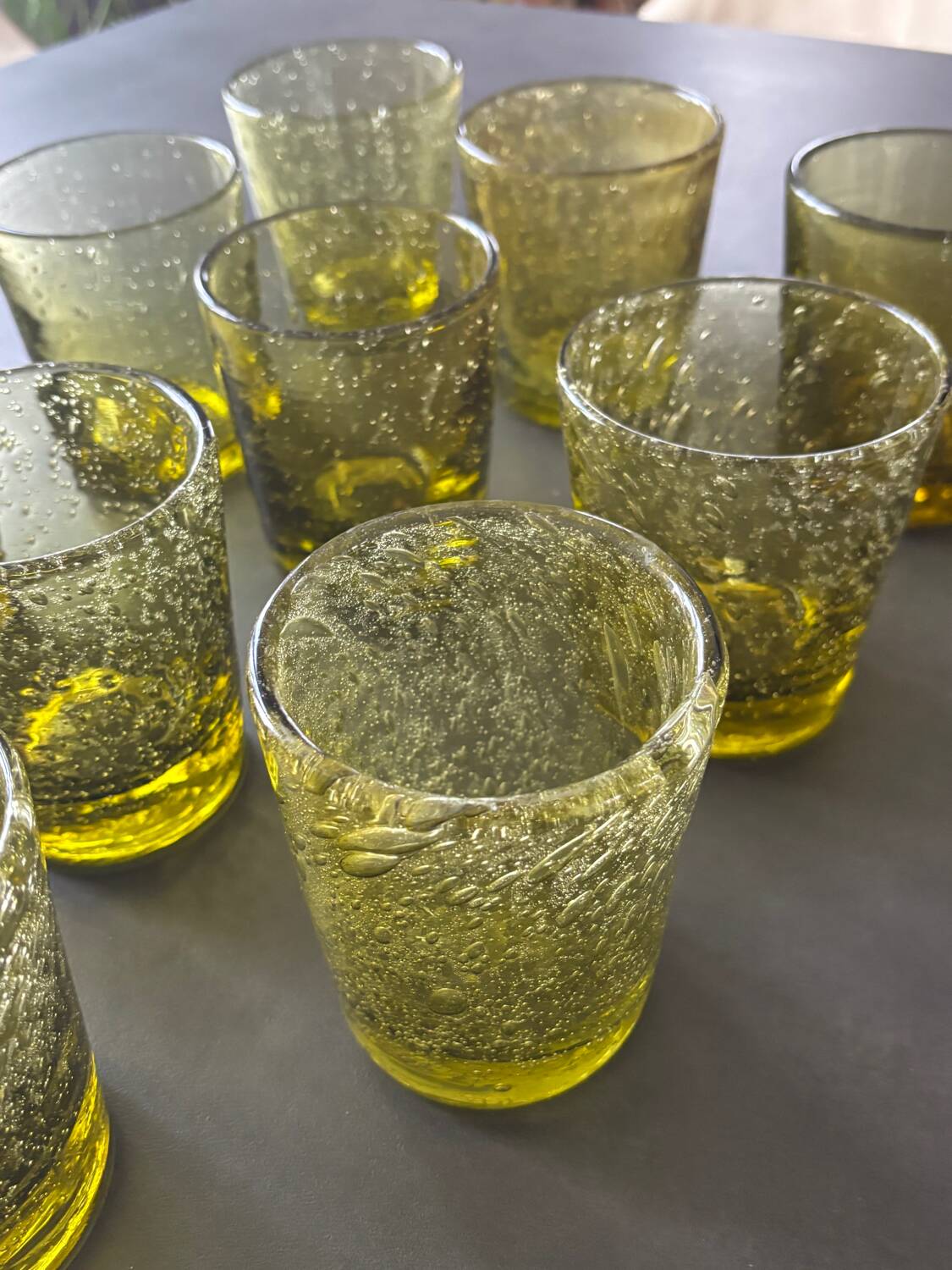 Verre de Biot vert 1960