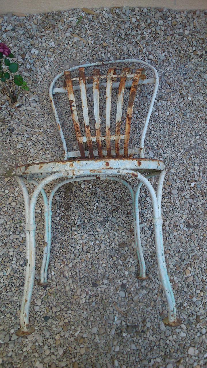 Set of 4 chairs in iron in its juice for the garden