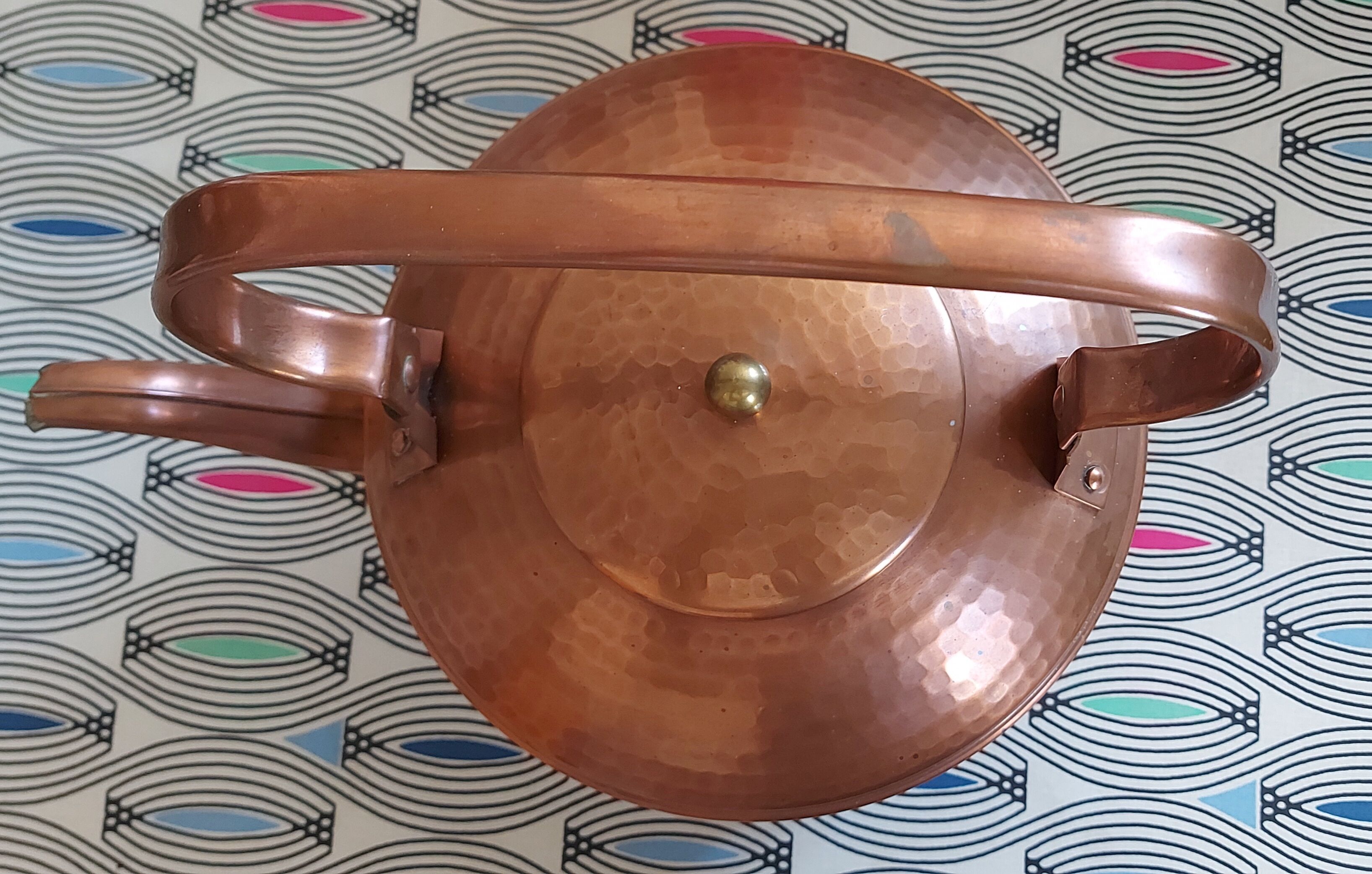 Hammered copper teapot