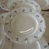 9 assiettes plates anciennes Digoin Sarreguemines