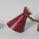 Pair diabolo bordeaux in dating from the 50s wall light