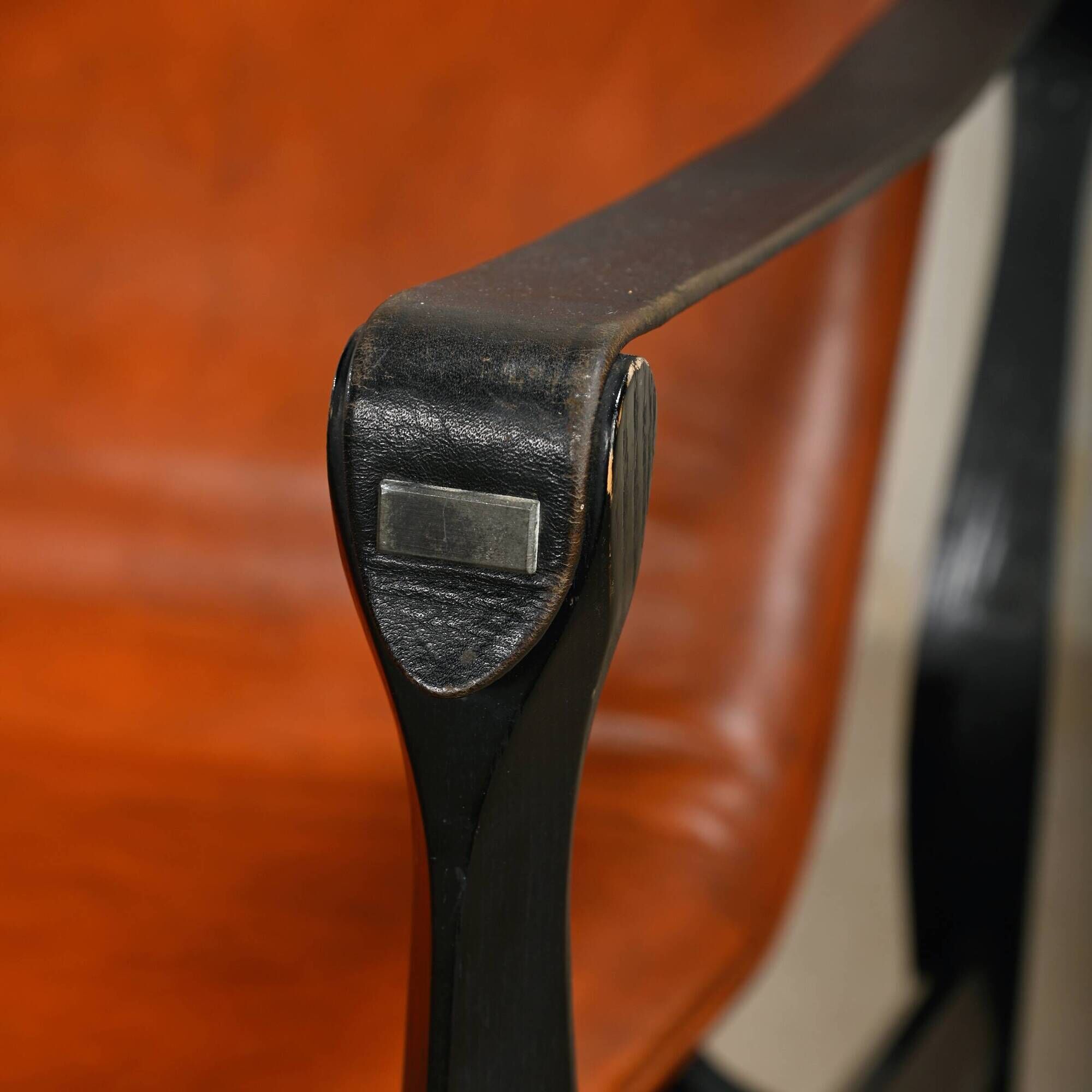 Karen & Ebbe Clemmensen Safari Chair in leather for Fritz Hansen, Denmark