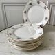 10 flat plates Digoin Sarreguemines model small flowers 50s