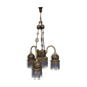 Lustre en laiton oriental