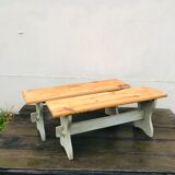 Pair of vintage pine chalet benches