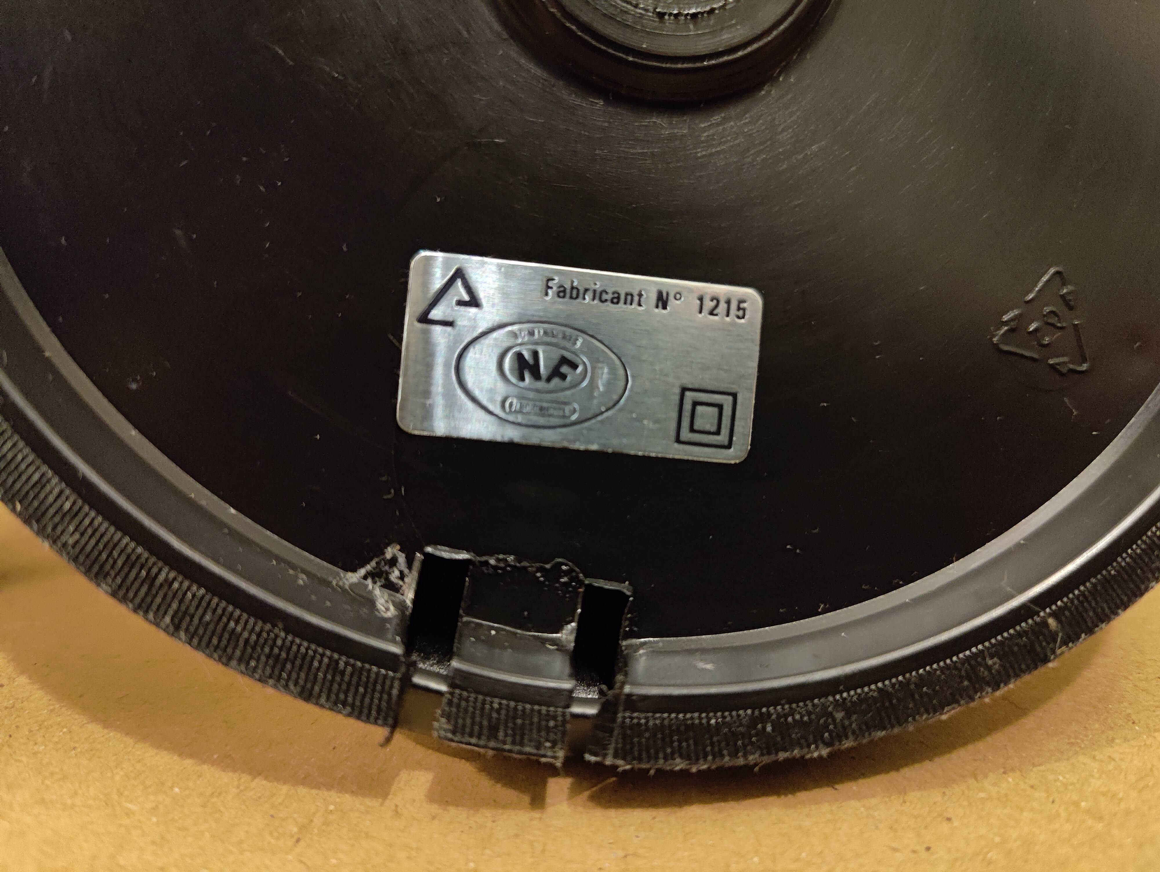 Black desk lamp Aluminor 1980s