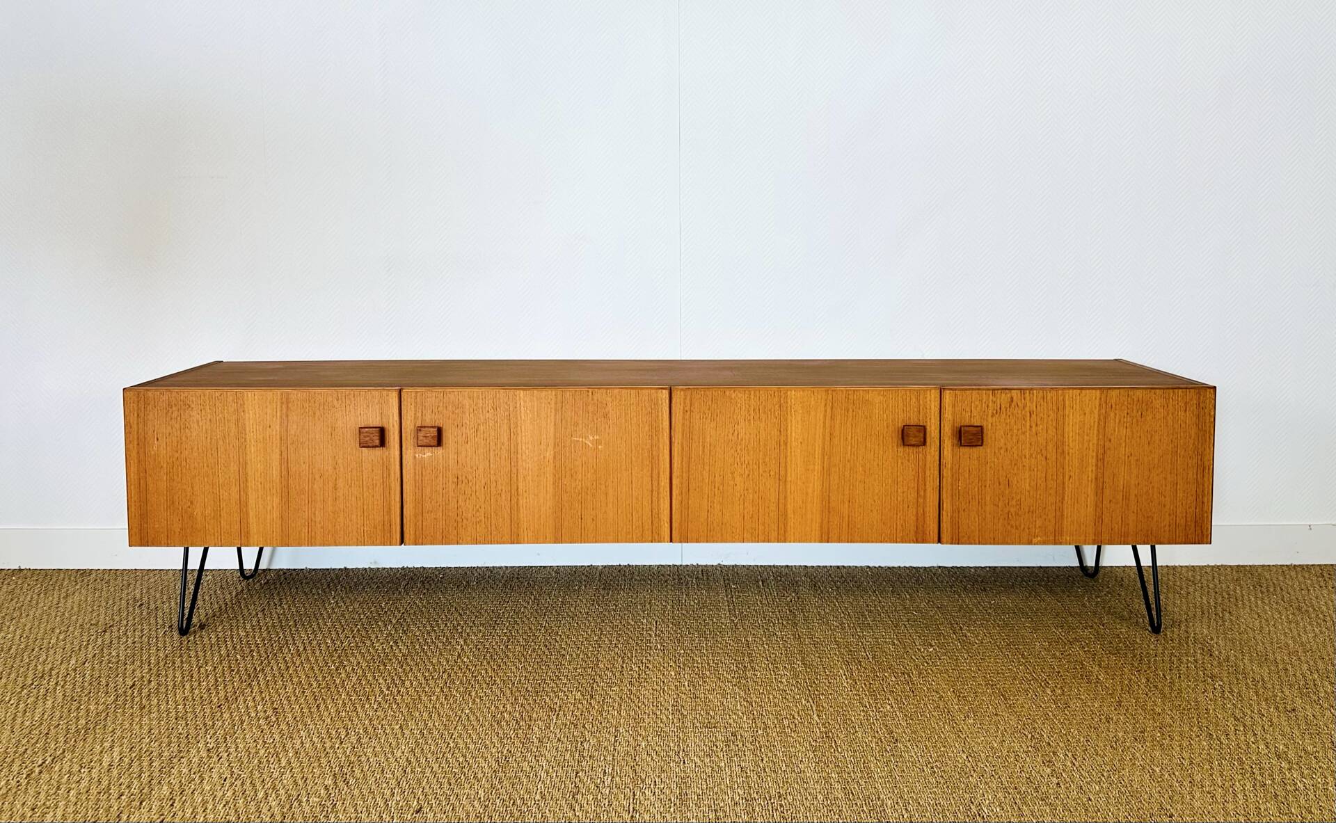 1960s minimalist Scandinavian teak sideboard