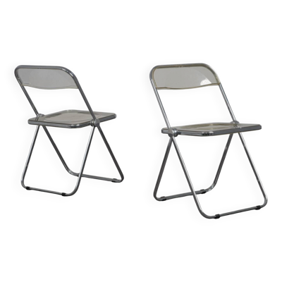 Paire de chaises pliantes Plia par Giancarlo Piretti pour Castelli, Italie, années 1970.
