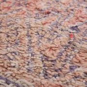 Pink Vintage Moroccan Rug 197 x 320 cm, Berber Wool Rug, Handmade Boho Rug