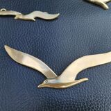 Set of 3 brass birds