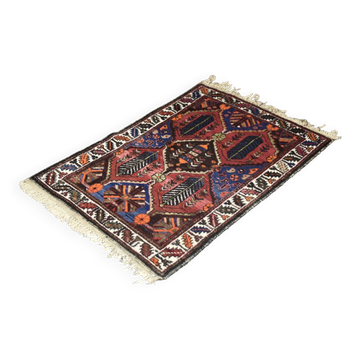Vintage handwoven Hamadan oriental rug, Middle East, 1960s.