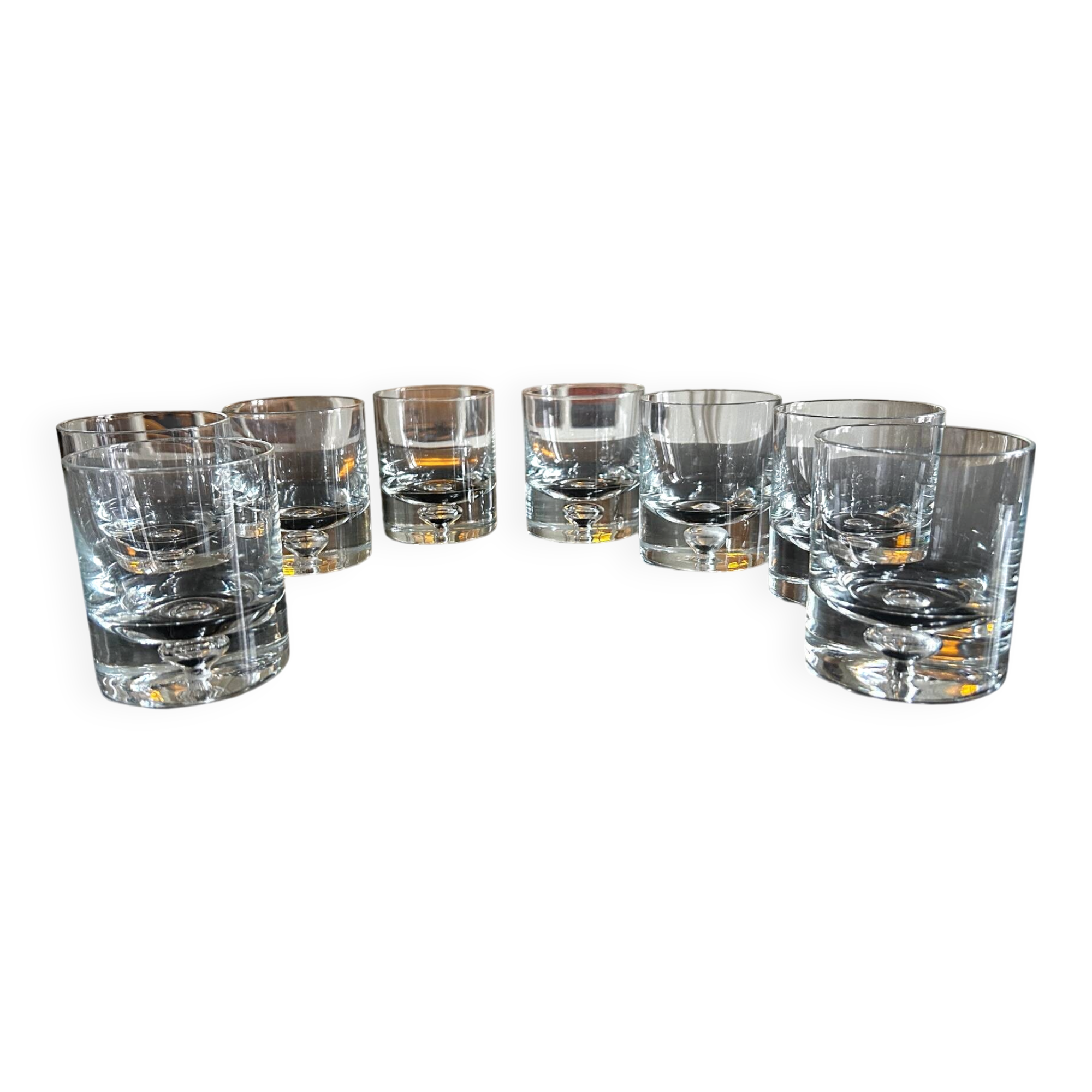 8 Scandinavian crystal glasses by Tapio Wirkkala