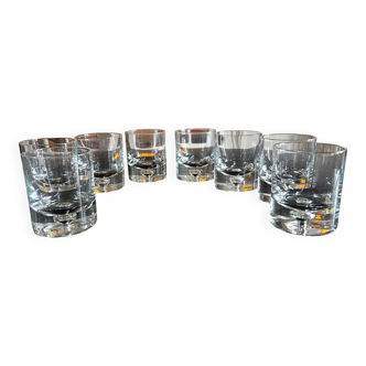 8 Scandinavian crystal glasses by Tapio Wirkkala