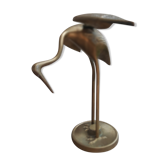 Heron en laiton vintage