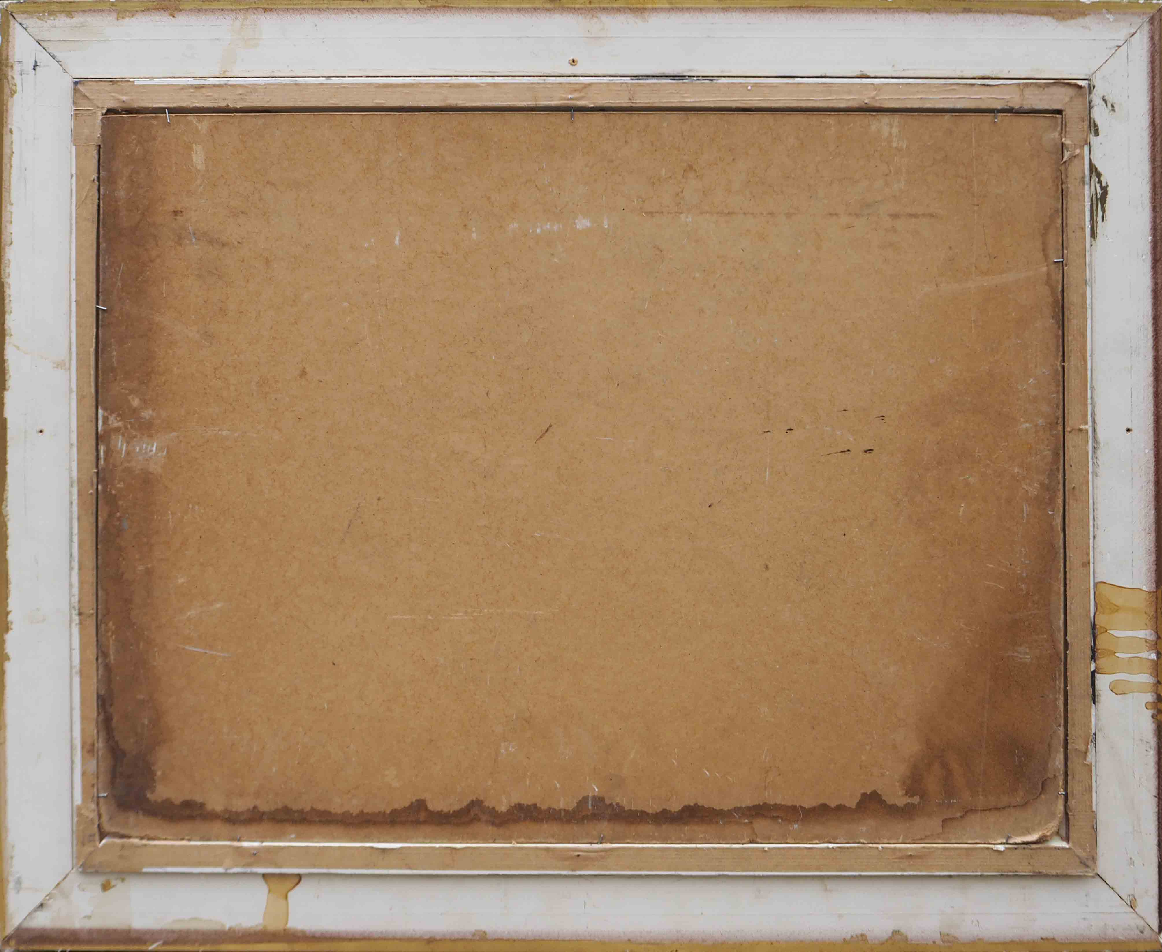 Tableau HSP Paysage ensoleillé Champs et forêts signé 1956 + cadre