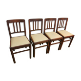 Ensemble de quatre chaises design scandinave mid-century