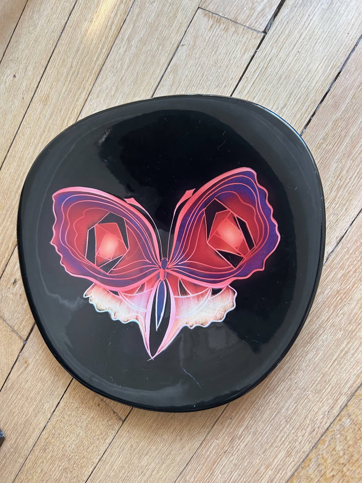butterfly ceramic dish