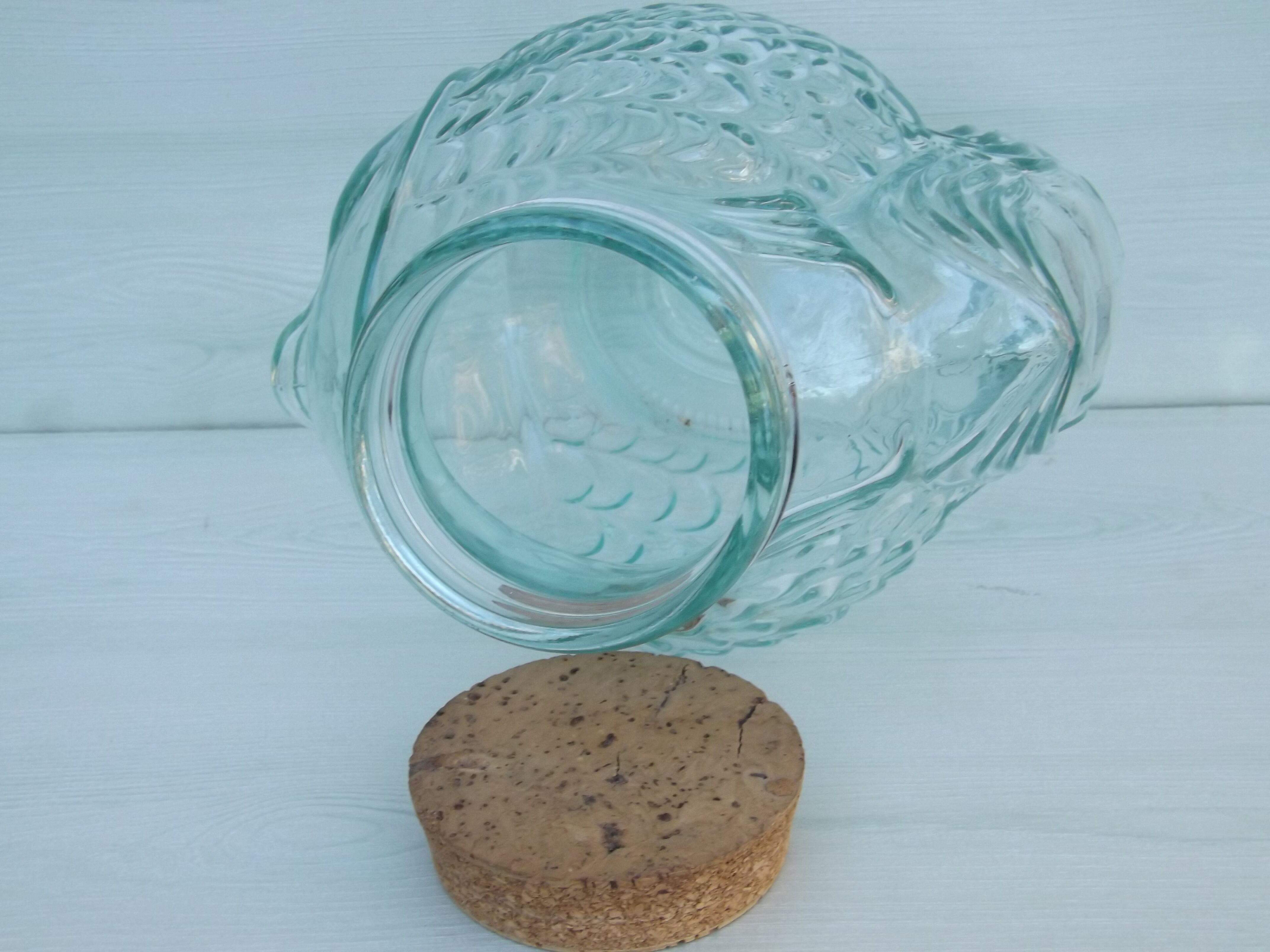 Vintage fish jar with cork from the brand SVE made in Italy