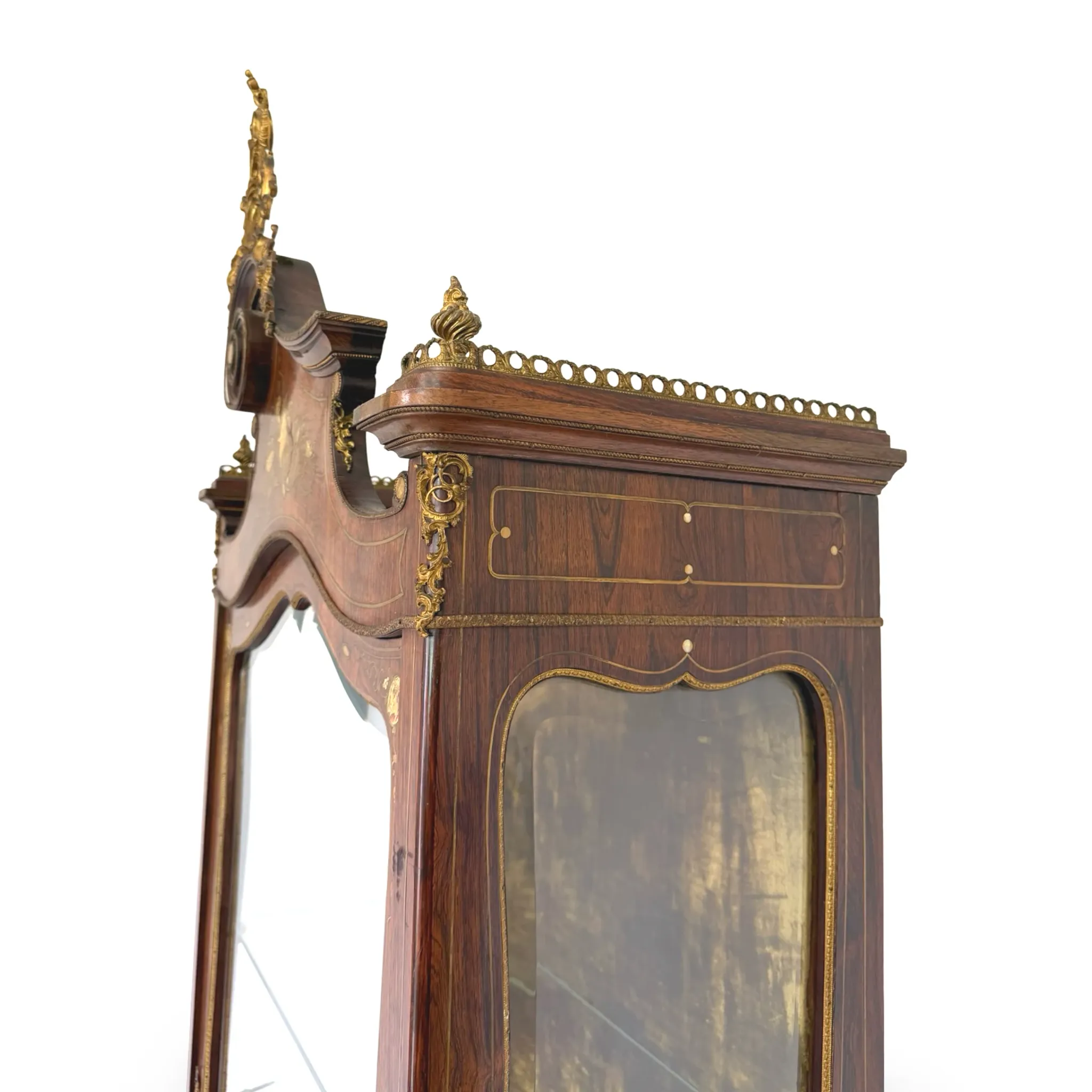 Elegant antique display cabinet, dating to 19th century