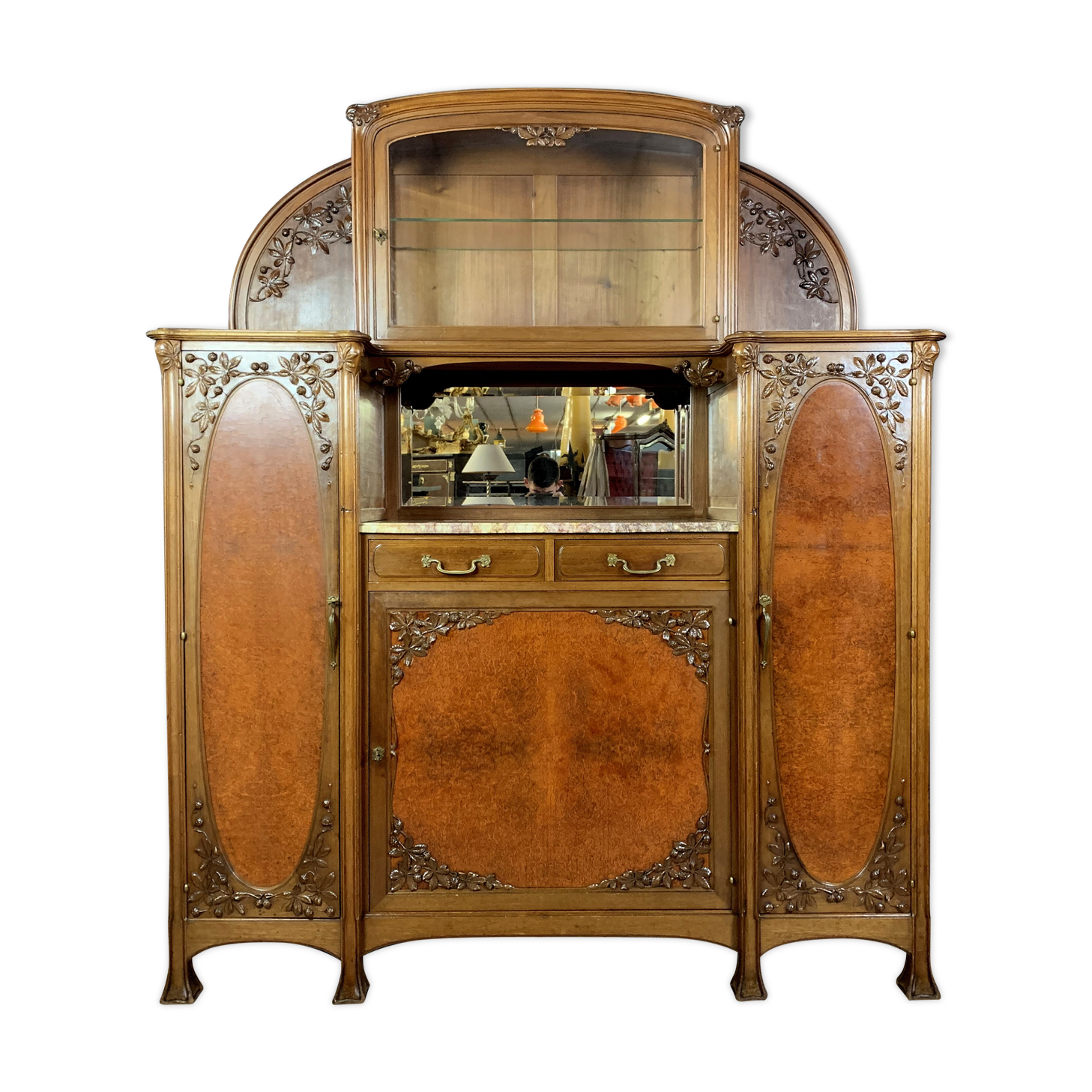 Bibliothèque d'après Louis Majorelle: Muséal époque Art Nouveau