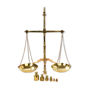 balance anglaise en laiton