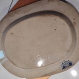 Antique serving platter in English earthenware 1850 Wild Rose