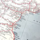 Old map of Corsica and southern Mediterranean France 43x43cm from 1950