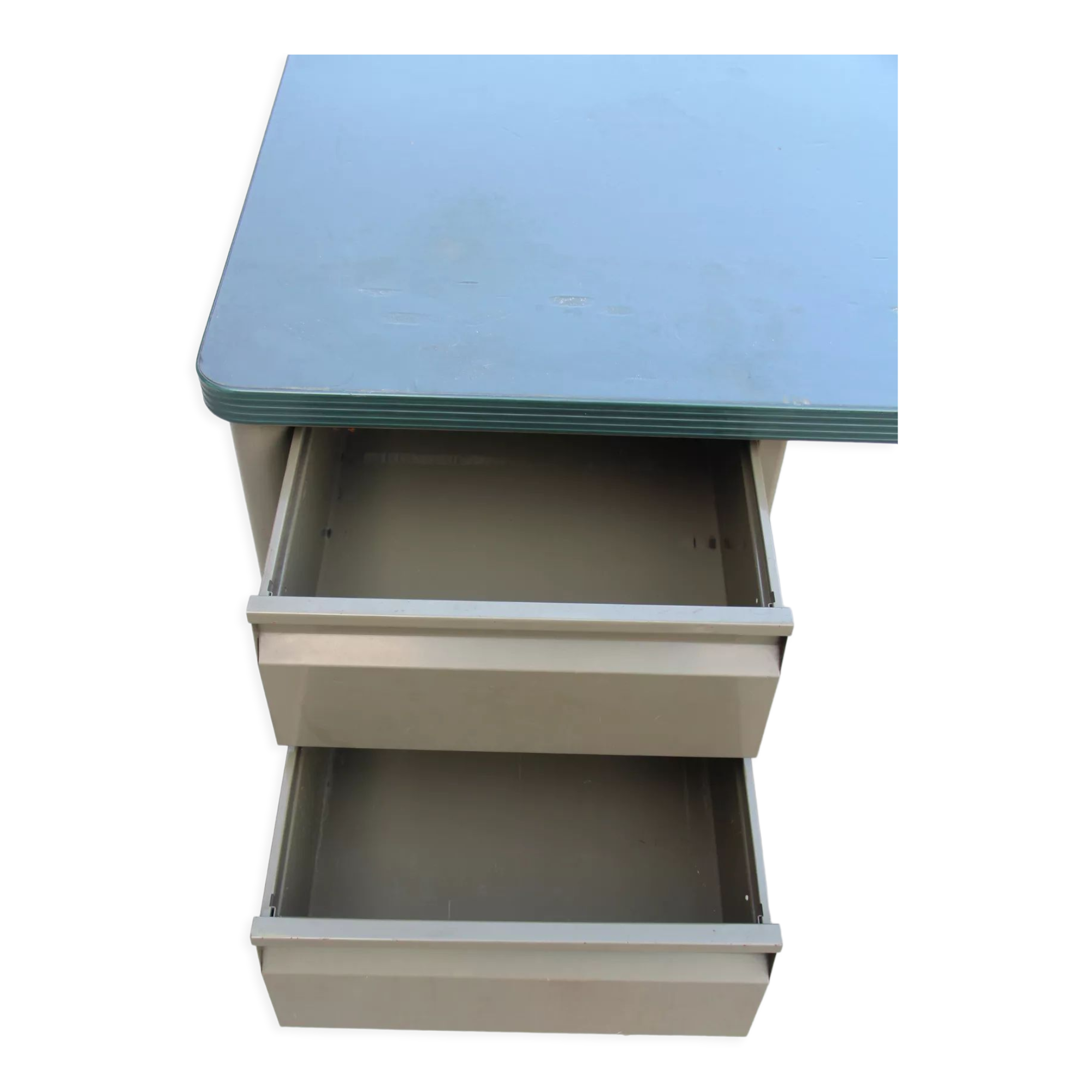 Industrial metal desk