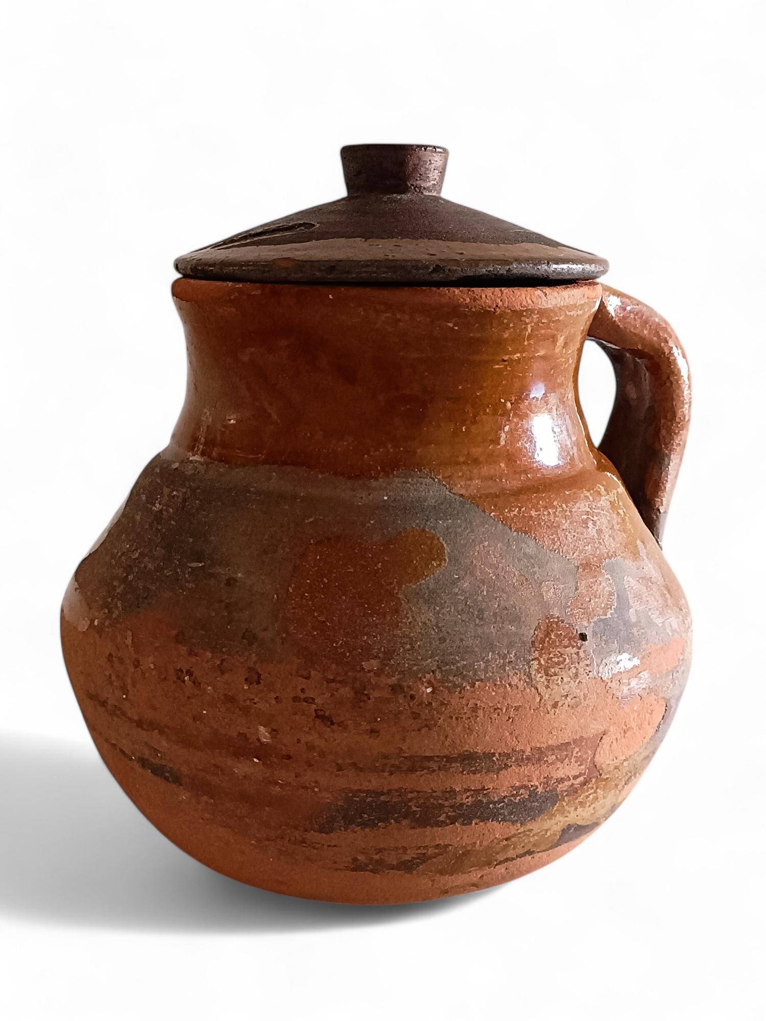 Rustic Terracotta Cooking Olla, Hand-Crafted, Spanish, 19th Century